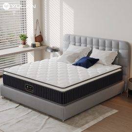 Mattress Supplier Hotel Grade Thick Comfortable Roll Packed Mattress Euro Top Spring Well Mattress