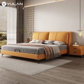 European king size and queen size bed luxury leather modern bedroom furniture luxury bed